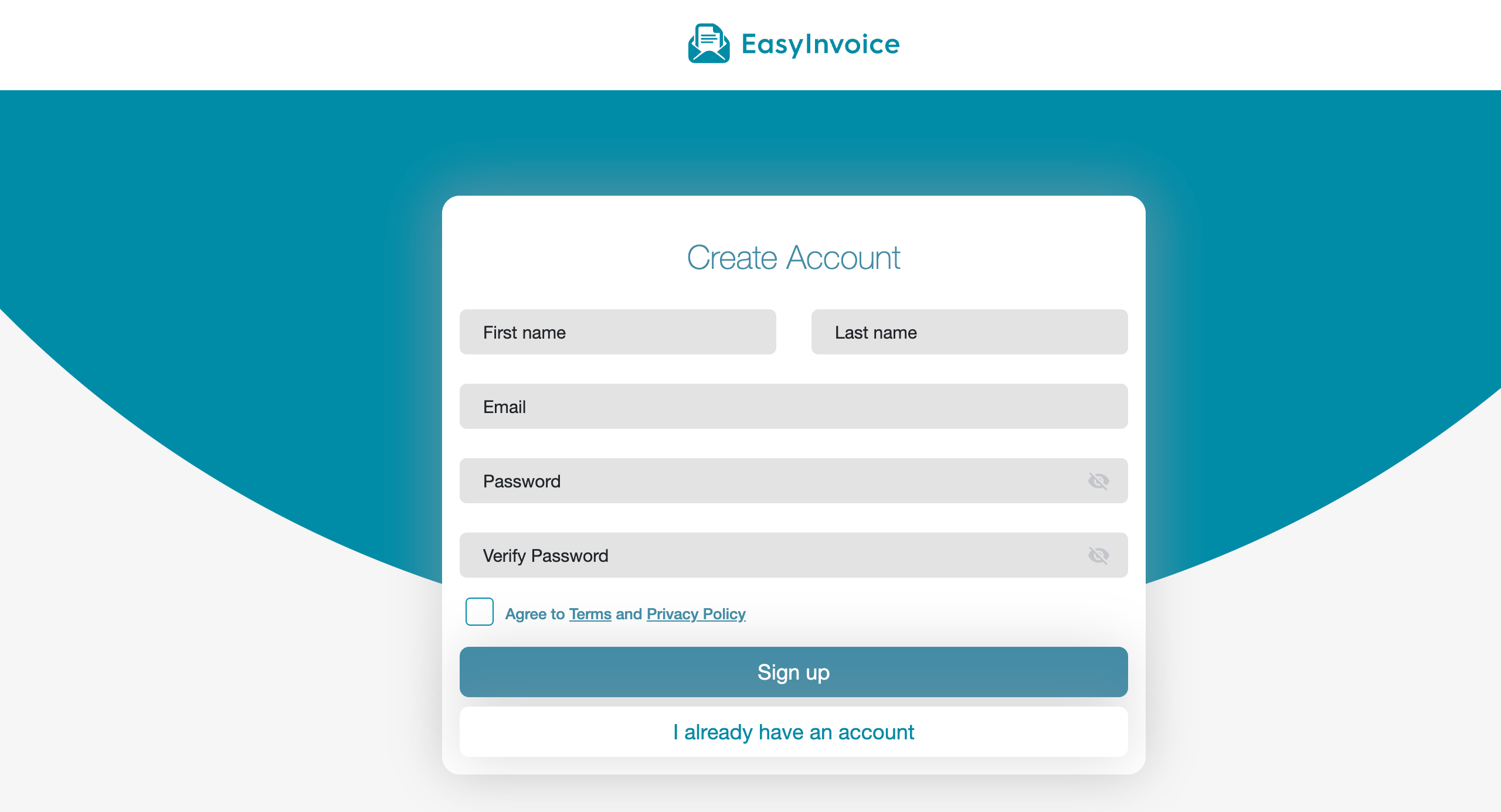 Easyinvoice signup