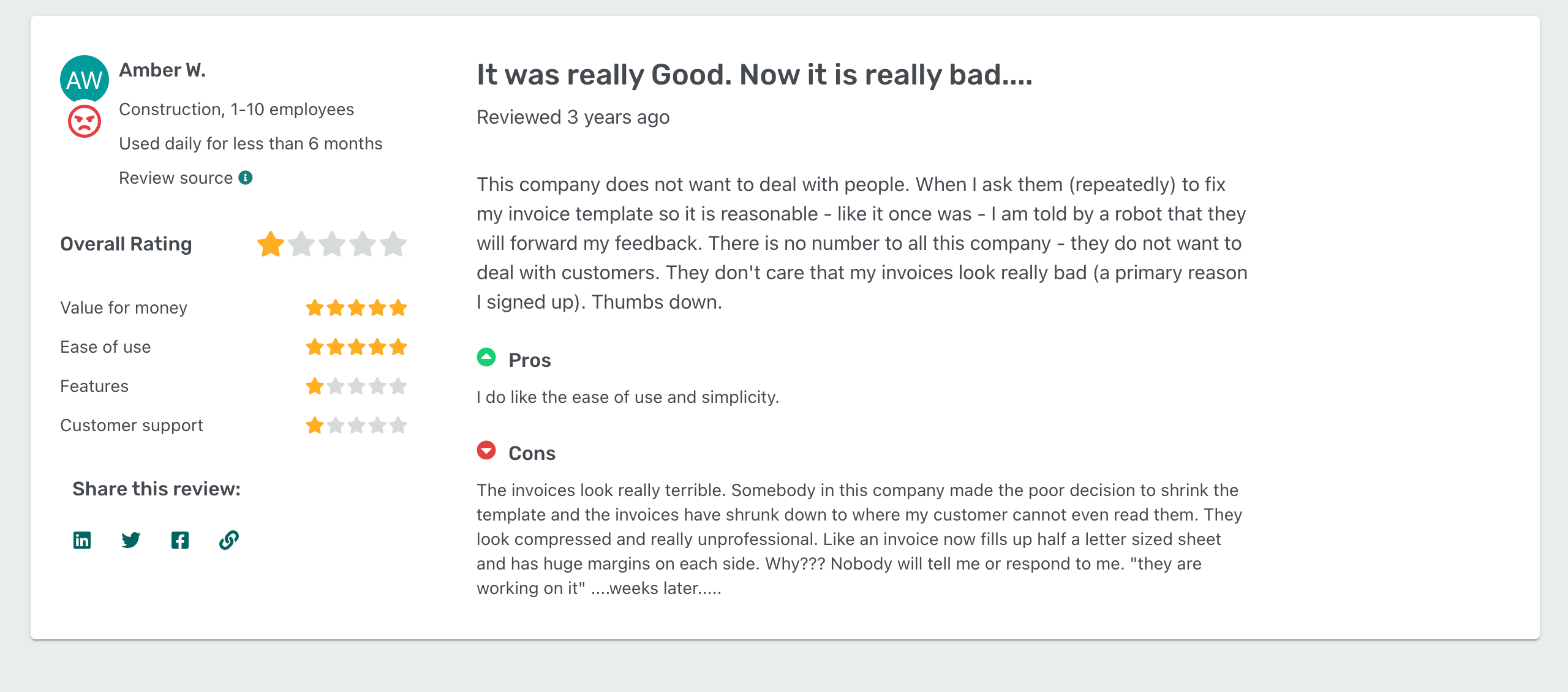 Invoicesimple bad review