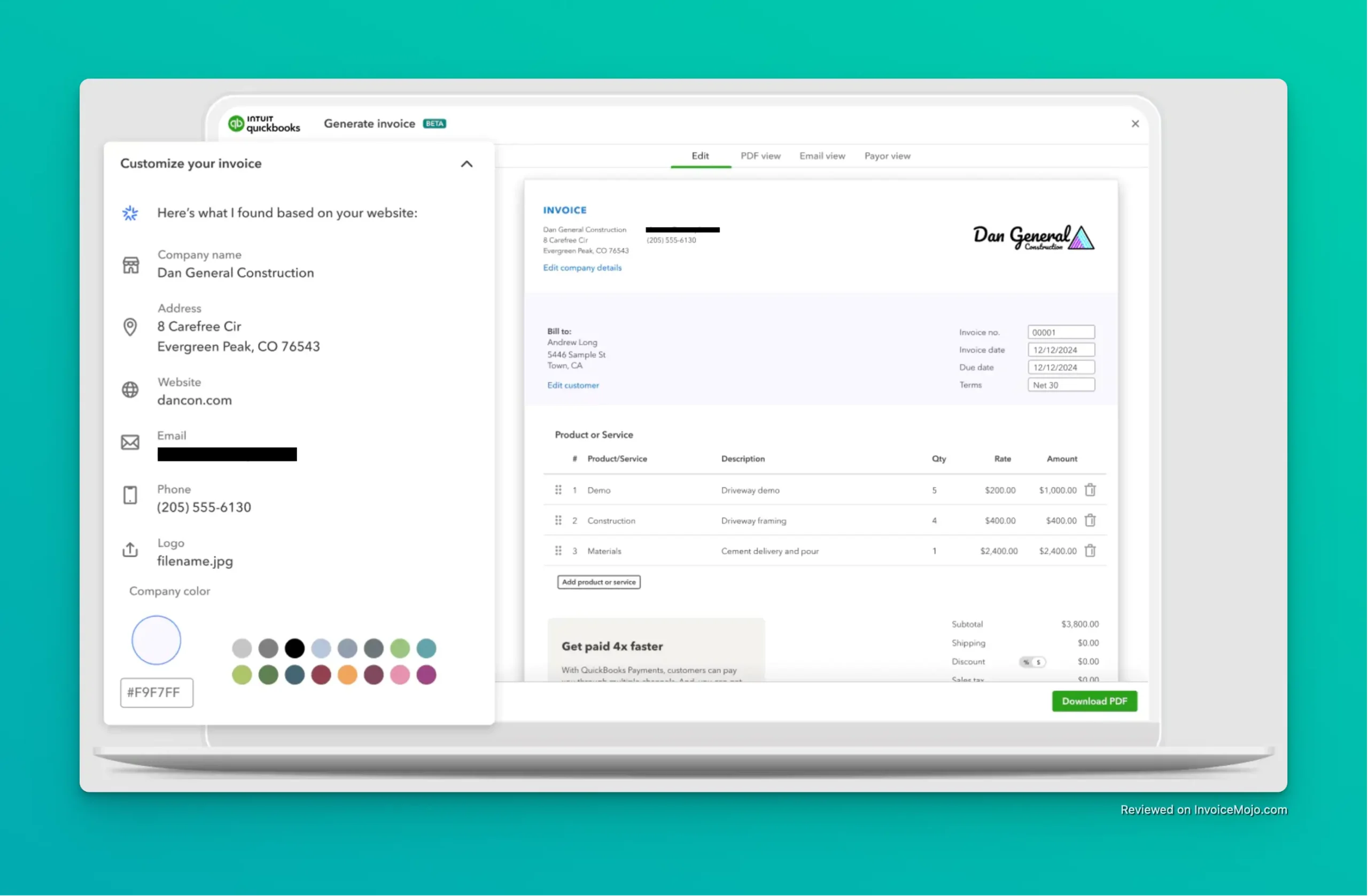 Invoicing options in QuickBooks