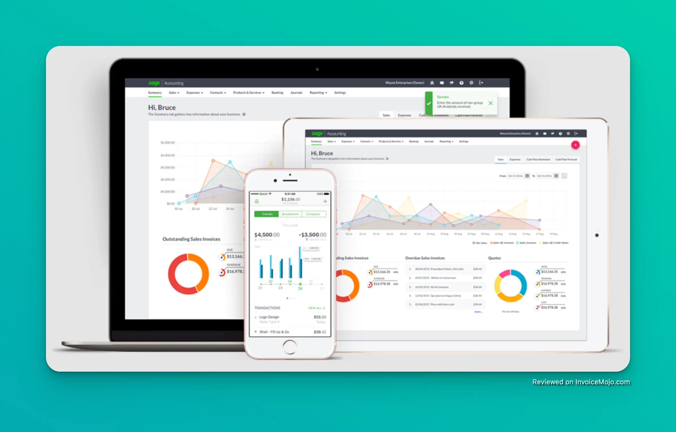 Sage Accounting apps on various devices