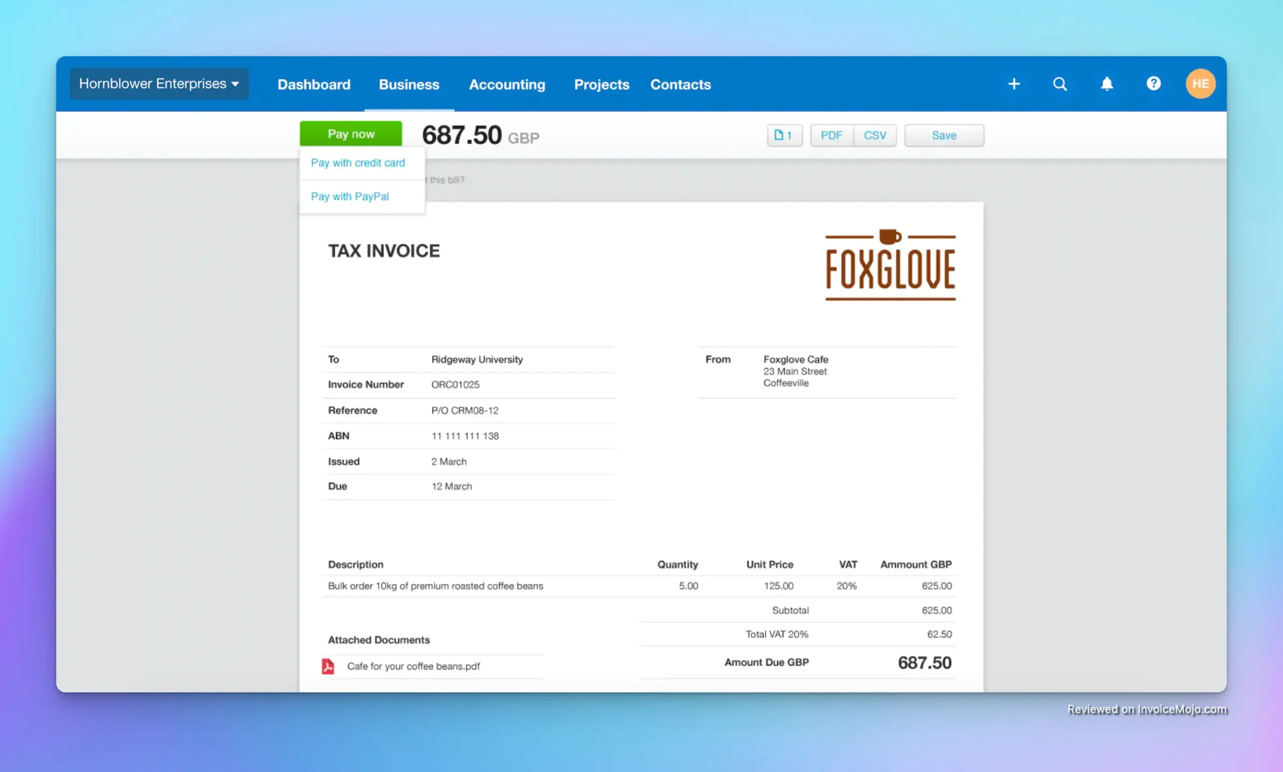 Accepting online payments with Xero