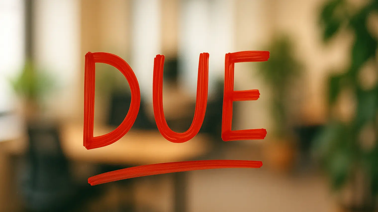 Due on glass office