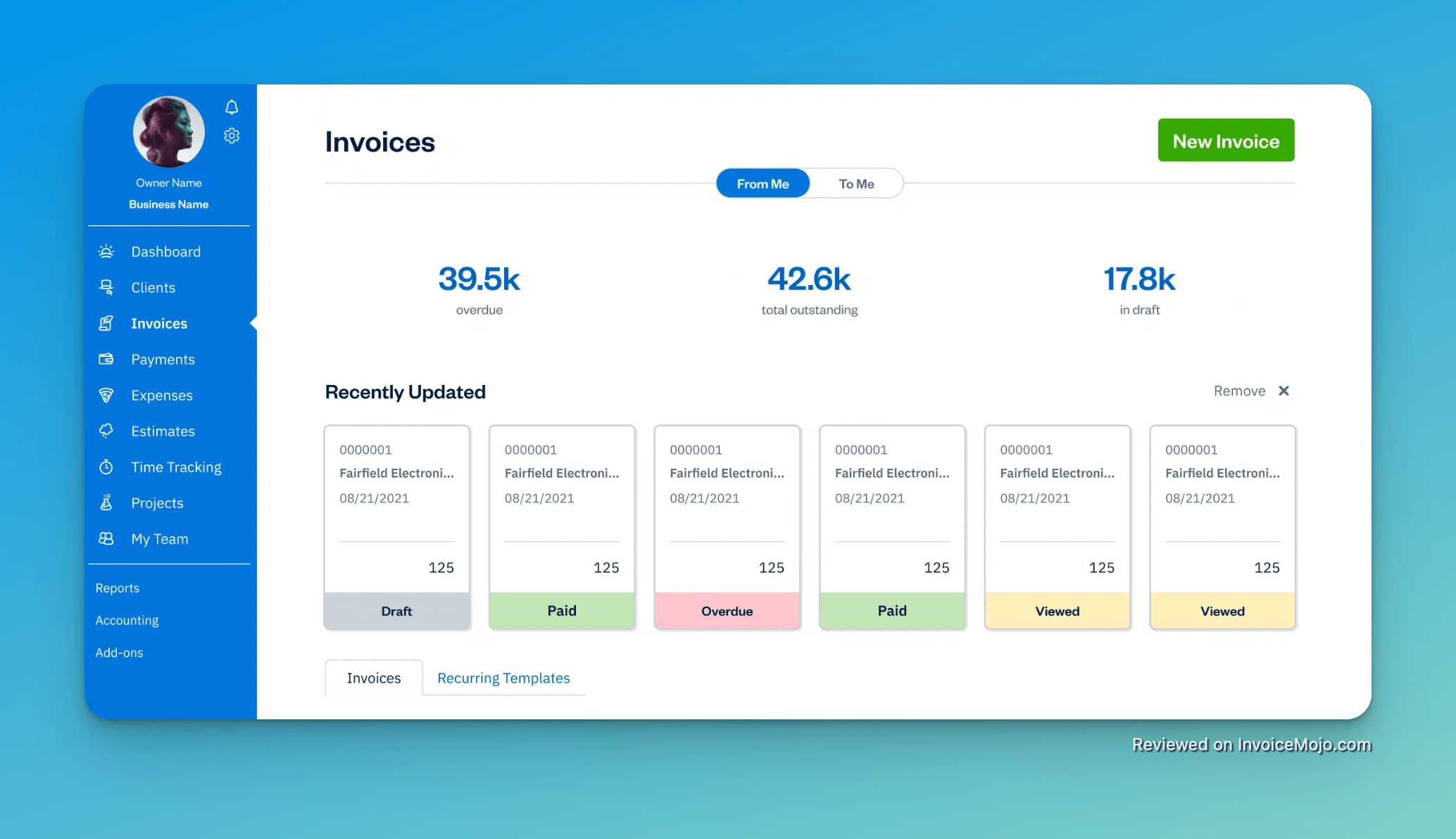 Freshbooks screenshot